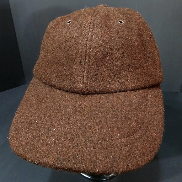 Vintage 90's J Crew Union Made USA Mens Large Brown Wool 6 Panel Cap EUC - Picture 9 of 9